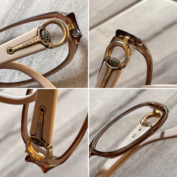 Gucci Authentic Eyeglasses Frame Prescription GG 3204 Q70 140 MM Gold Rose Clear - Picture 14 of 16
